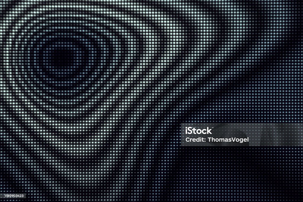 Abstract Light Dots Background Blue Circle Wave Display Led Defocused ...