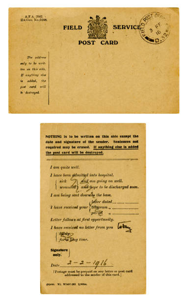 istock World War One Field Service postcard, 1916 1185903651