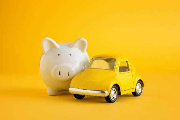 Savings for car Buying a car on credit and for your cash car insurance photos stock pictures, royalty-free photos & images