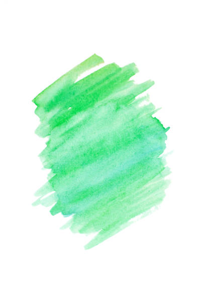 istock Fresh mint watercolor texture background, hand painted. 1185906673