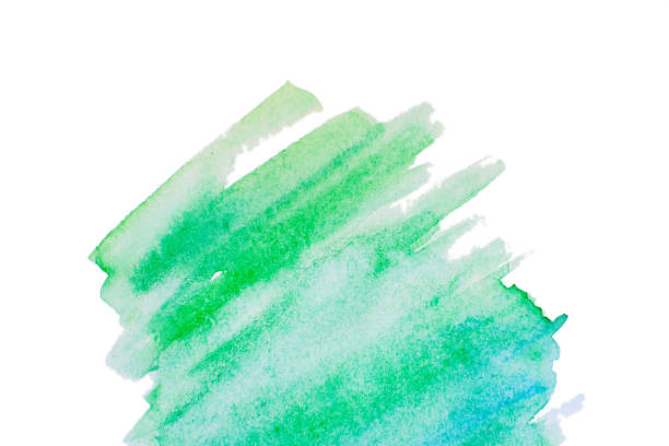 istock Fresh mint watercolor texture background, hand painted. 1185906787