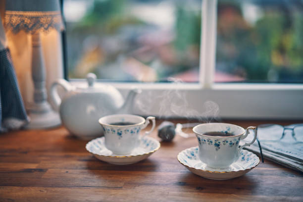 Cup of Black Tea Served on Kitchen Desk