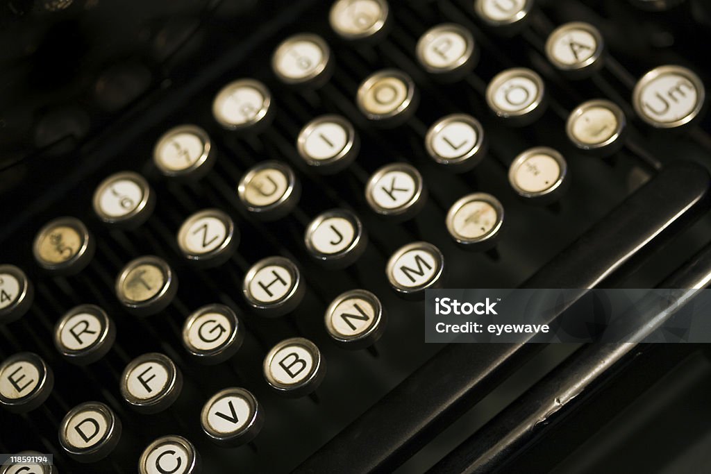 Tastatur des alten Schreibmaschine - Lizenzfrei Alt Stock-Foto