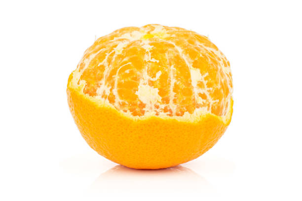 istock Fresh orange mandarine isolated on white 1185914802