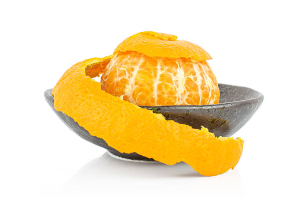 istock Fresh orange mandarine isolated on white 1185914860