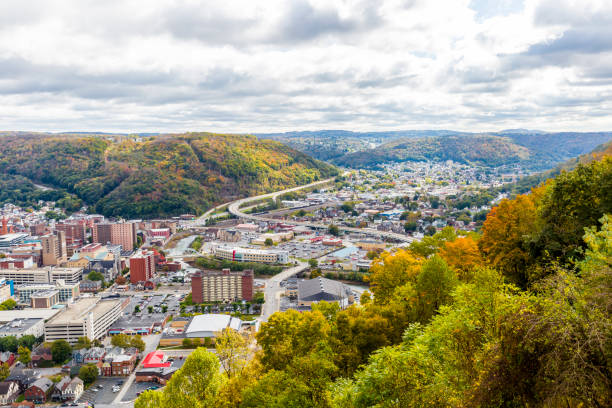 The City Of Johnstown Pennsylvania From The Highest Point stock photo