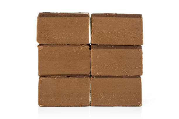 Sweet viennese nougat isolated on white