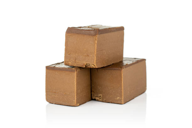 Sweet viennese nougat isolated on white