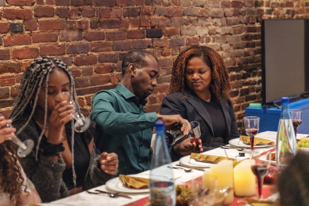 istock Multi-generation ethnic family having Thanksgiving dinner 1185916530