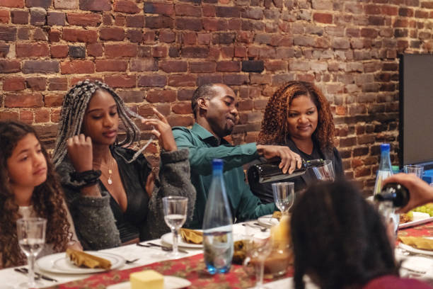 istock Multi-generation ethnic family having Thanksgiving dinner 1185916575