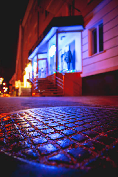 istock night city with colored lights, wallpapers for mobile devices, b 1185921631
