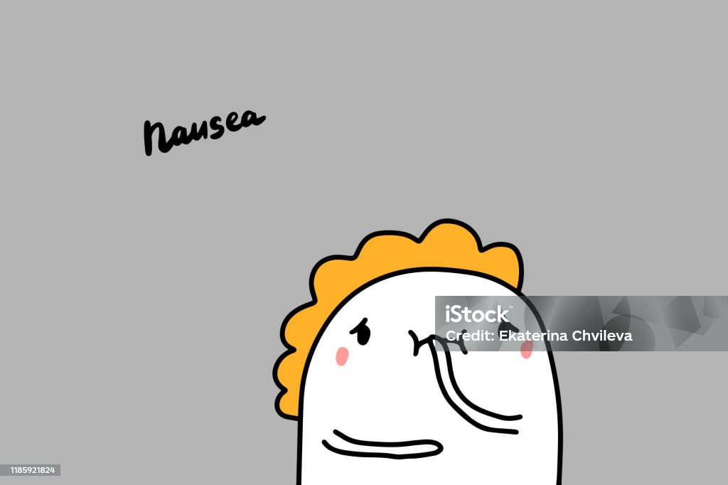 Nausea Hand Drawn Vector Illustration In Cartoon Comic Style Man Feeling  Sick Stock Illustration - Download Image Now - iStock