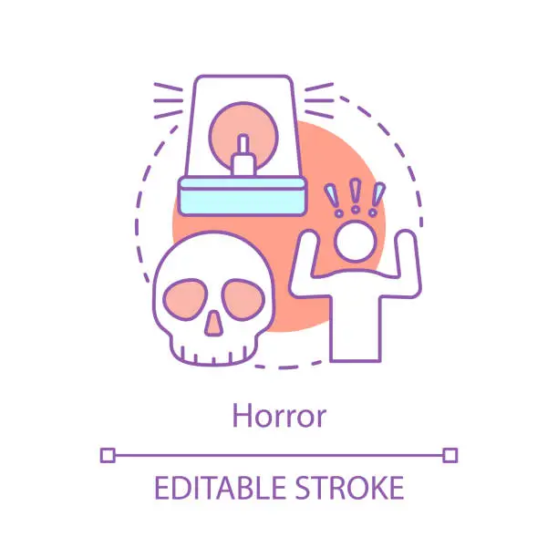 Vector illustration of Horror concept icon