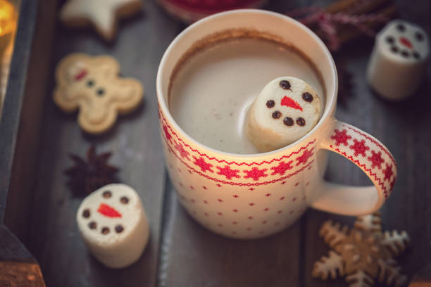 istock Hot Cocoa with marshmallows in a cozy Christmas atmosphere 1185926293