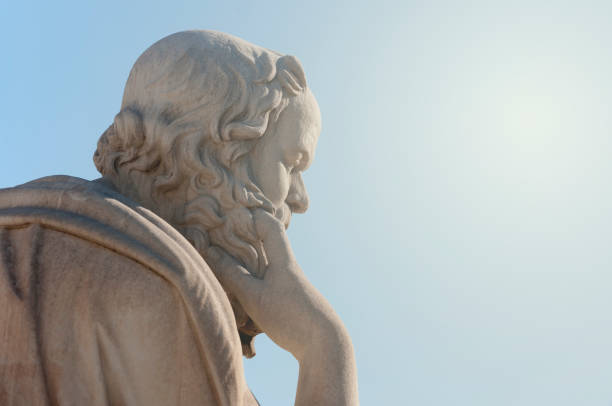 classic statue of Socrates stock photo