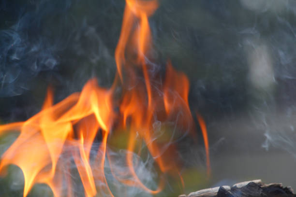 istock Texture. Bonfire. Orange flame of a fire. Bonfire background. 1185930050