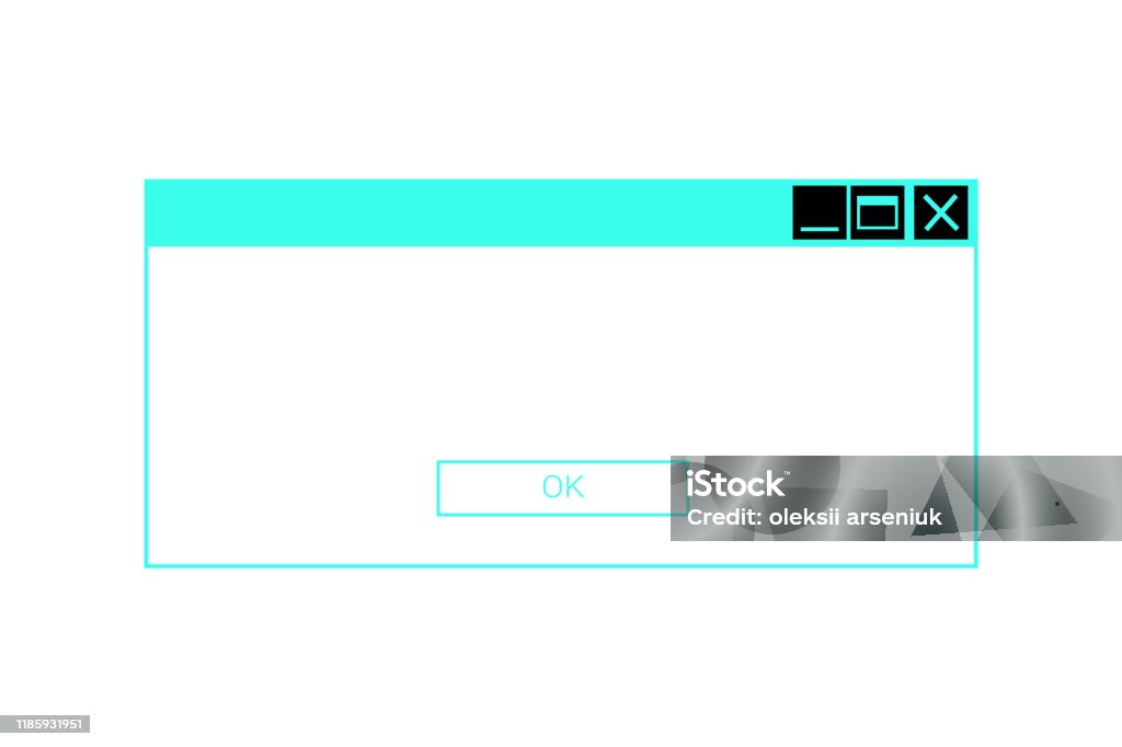 System Error Dialog Box Neon System Message Dialog Box Error Popup Or Information Window Frame ...