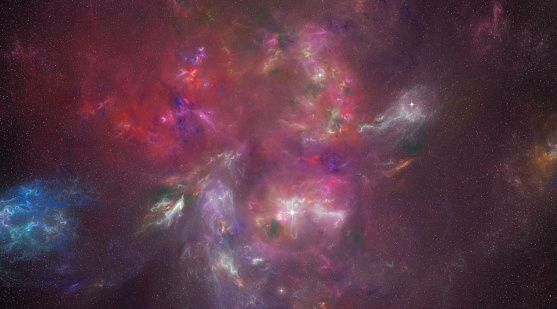 A Nebula Gas Clouds in Deep Outer Space Illustration.