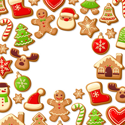 Gingerbread Cookies Background Stock Illustration - Download Image Now -  Christmas, Cookie, Gingerbread Cookie - iStock