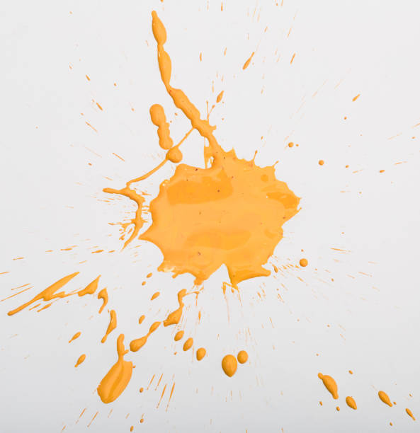 istock Yellow paint isolated on white background 1185938819
