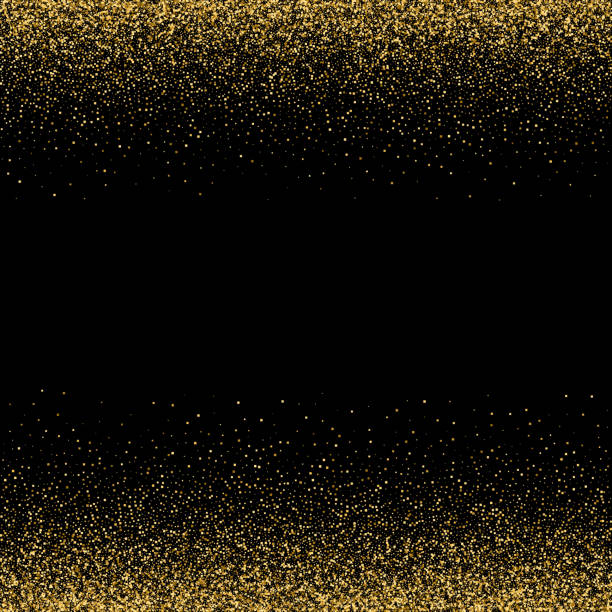 istock Sparkling glitter border, frame. Vector gold decoration. For wedding invitations, party posters, Christmas, New Year and birthday cards.Vector eps10 1185938902