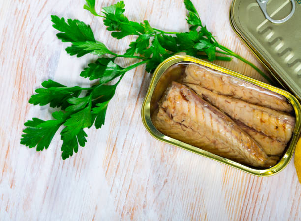 istock Canned mackerel fillets 1185938973
