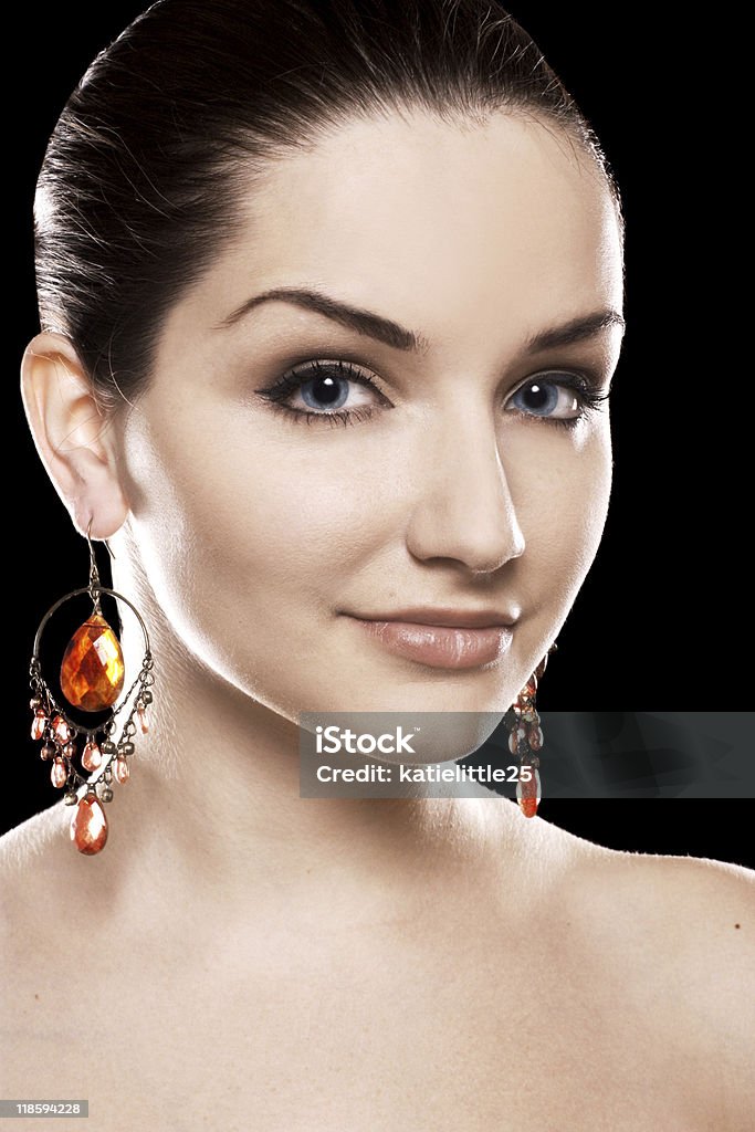 Beautiful woman wearing earrings  Adult Stock Photo