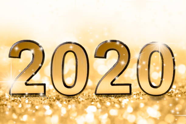 istock Happy New Year 2020 on Golden Dust 1185942468