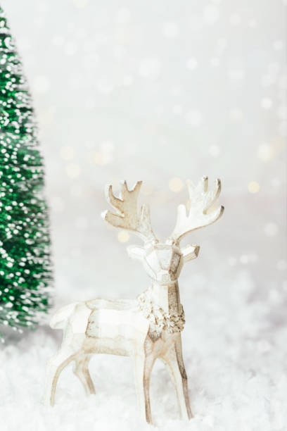 istock Christmas greeting card with reindeer. 1185942688