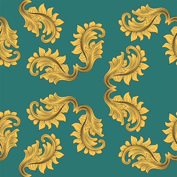 istock Abstract victorian pattern for print design. Surface texture. Fashion illustration. Vintage vector illustration. Fashion design. Floral ornament decoration. Seamless pattern tile 1185946174