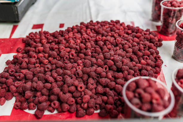 istock Raspberries at the Market Stall 1185957073
