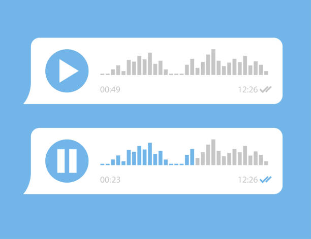 ustawianie wiadomości głosowej aplikacji w stylu płaskim, wektor - to do list audio stock illustrations