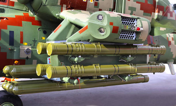 istock Anti-tank weapons of combat helicopter 1185963538