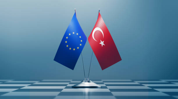 istock European Union and Turkish Flag Pair on A Chess Board 1185965288