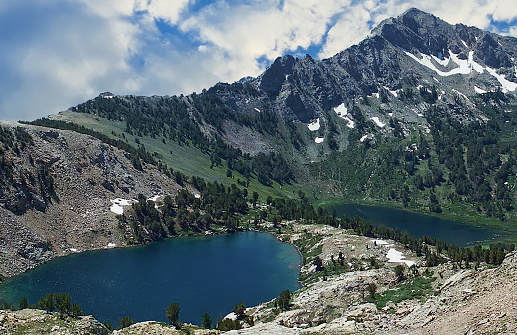 View of the Castle Lakes  in the Ruby Mountains of Nevada, USA
