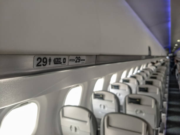 istock Seat Number Info, Airplane Passenger Cabin 1185967357