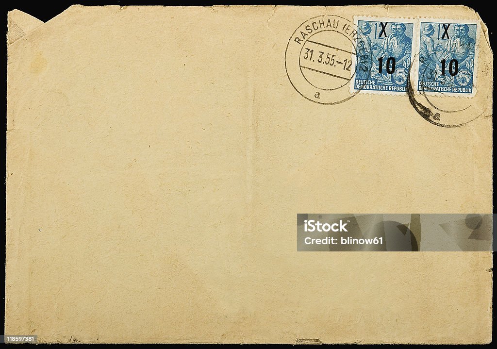 Vintage используется Почтовый конверт - Стоковые фото Б�ез людей роялти-фри