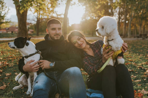 istock young couple with pets 1185974349