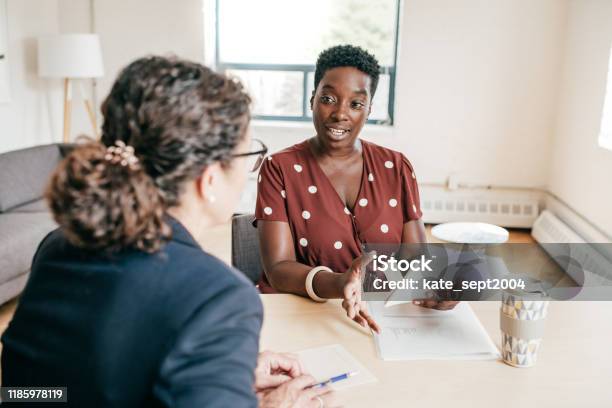 Stress Free Job Interview Stock Photo - Download Image Now - Advice, Customer, Discussion