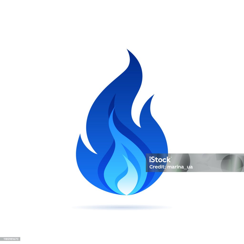 Gas Fire Flame Vector Illustration In Flat Style Stock Illustration