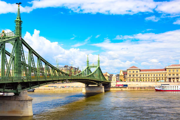 istock The Liberty bridge with Danube river in Budapest, Hungary. Summer sunny day. 1185981737