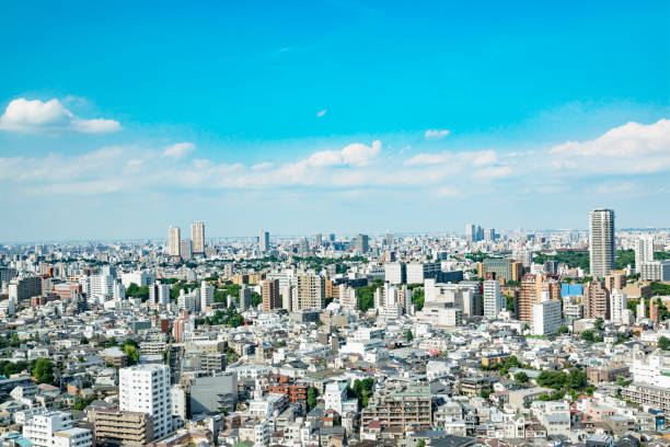 landscape of Tokyo city in Japan landscape of Tokyo city in Japan sumida ward photos stock pictures, royalty-free photos & images