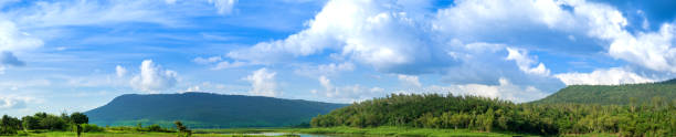 istock Mountain landscape, lake and mountain range, large panorama,Thailand 002 1185991714