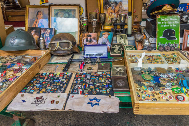 Krakow Poland. May 8 2019. A view of a market stall in Kazimierz the former jewish district Krakow in Poland