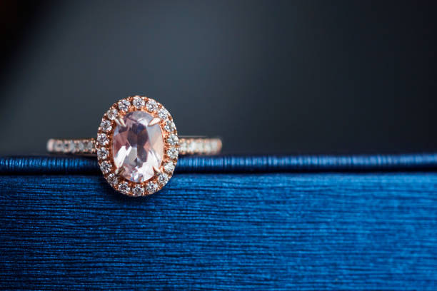 istock wedding gold diamond ring on jewelry box 1185994791