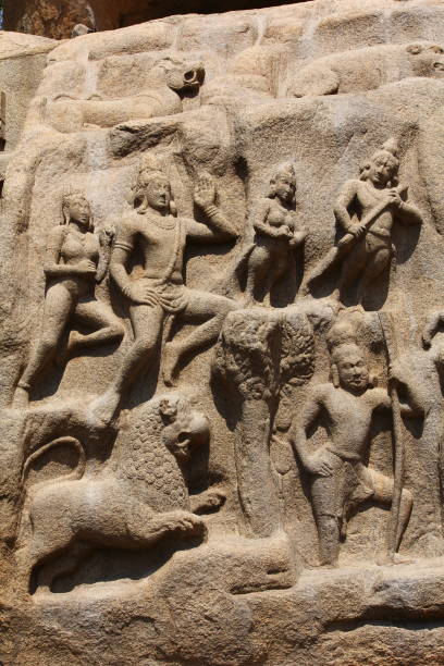 istock Arjuna's Penance, Bas-relief carving, Mamallapuram, Tamil Nadu, India 1185995591