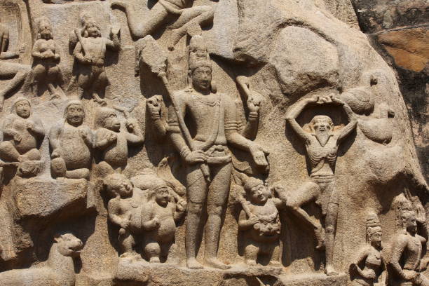 istock Arjuna's Penance, Bas-relief carving, Mamallapuram, Tamil Nadu, India 1185995831