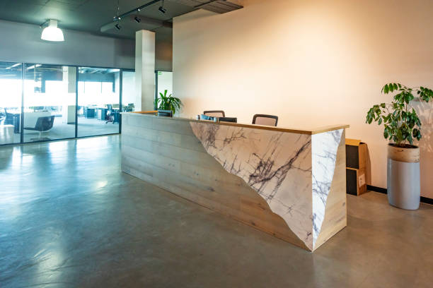 Reception Lobby Area in a Modern Corporate Business Office