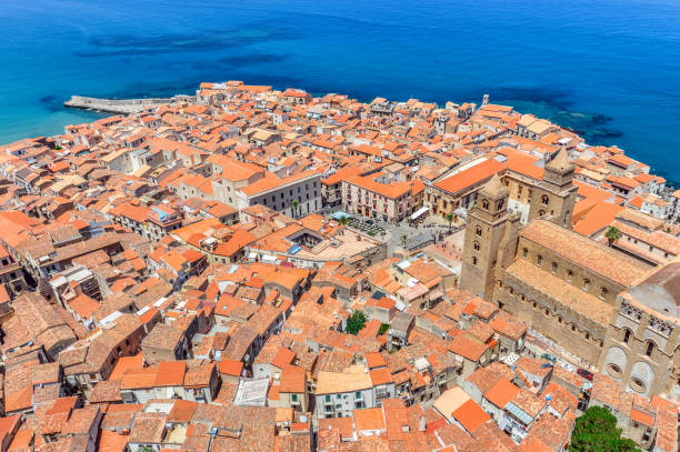 Scenic medieval town of Cefalu in Sicily Scenic medieval town of Cefalu in Sicily cefalu stock pictures, royalty-free photos & images