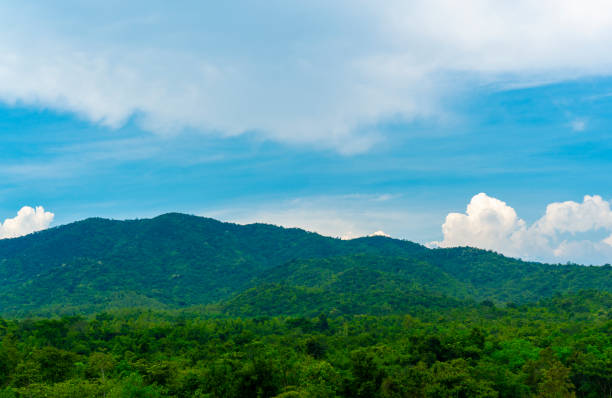 istock mountain landscape with blue sky with clouds 1186014557
